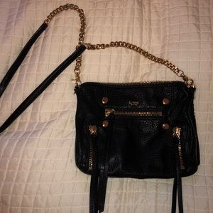 Botkier Black crossbody with gold detailing
